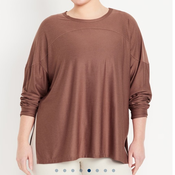 NWT OLD NAVY Cloud 94 Soft Long Sleeve Tunic Color: Warm Taupe SIZE X-LARGE - Picture 5 of 10